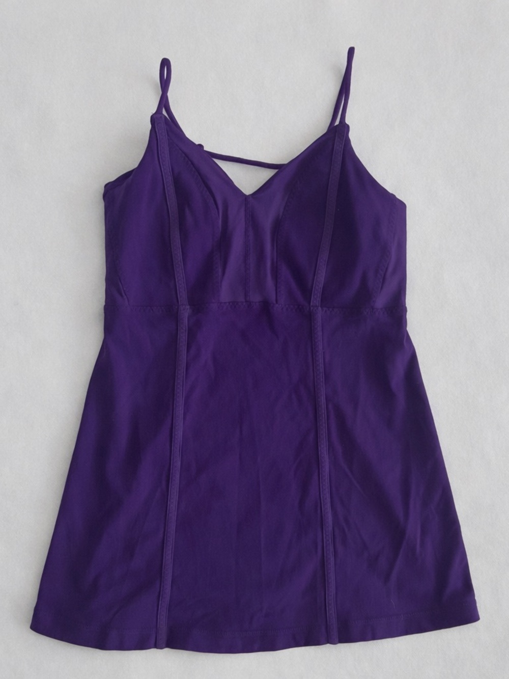 Lululemon Purple Built-In Bra Tank Top Strappy Athletic Yoga Stretchy Top